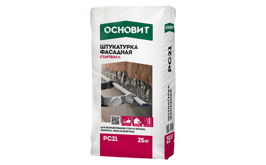 Фасадная штукатурка Основит СТАРТВЭЛЛ PC21 (ранее серия Т-21) 25 кг