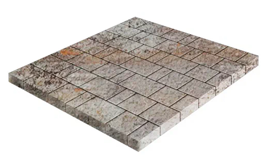 Плитка тротуарная SteinRus Бергамо А.6.Псм.4, Antico, ColorMix Берилл, толщина 40 мм