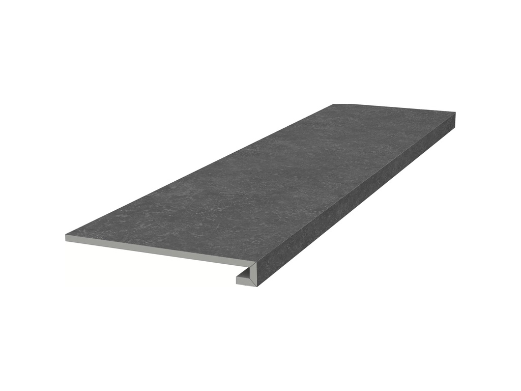 Ступень клееная фронтальная KERAMA MARAZZI Касабланка HP антрацит обрезная, 1195*330*9 мм