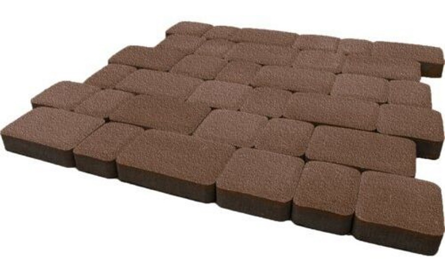 Плитка тротуарная SteinRus Инсбрук Альт А.1.Фсм.4, Old-age, коричневый, толщина 40 мм
