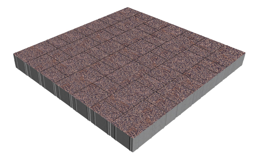 Плитка тротуарная SteinRus Новый город Рид В.8.Псм.8, Nature Stone, Маджента, толщина 80 мм