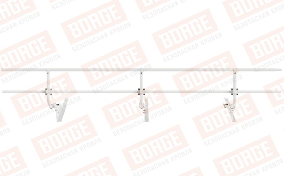 Кровельное ограждение Borge для черепичной кровли оцинкованное RAL 9003, 300*60 см