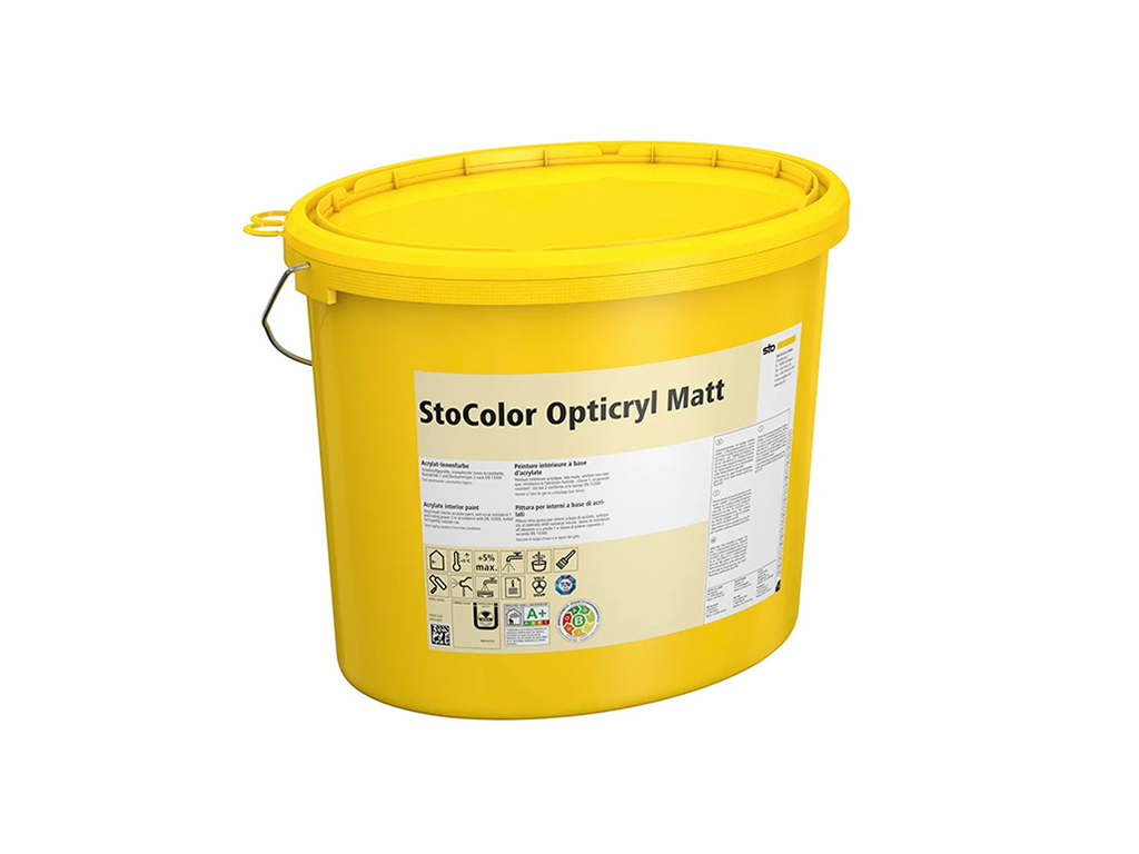 Интерьерная краска матовая StoColor Opticryl Matt, белая, 15 л