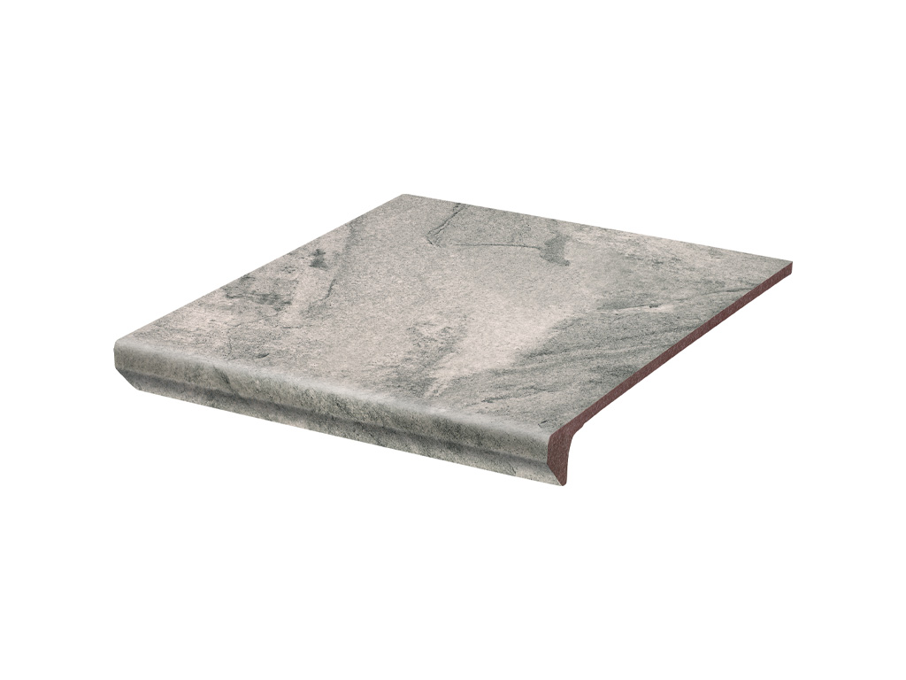 Клинкерная ступень Paradyz Mattone Pietra Grafit с капиносом, 330*300*11 мм