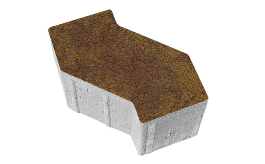 Плитка тротуарная S-Форма В.3.Ф.10 Листопад гранит Осень 172*94*100 мм