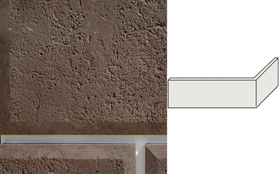 Облицовочный камень Leonardo Stone угловой элемент Рим 390/120*250*30 мм 709