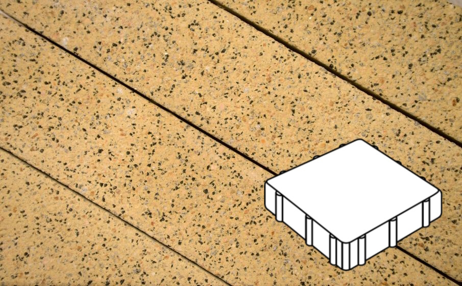 Плитка тротуарная Готика Granite FERRO, Квадрат В.3.К.8, Жельтау 300*300*80 мм