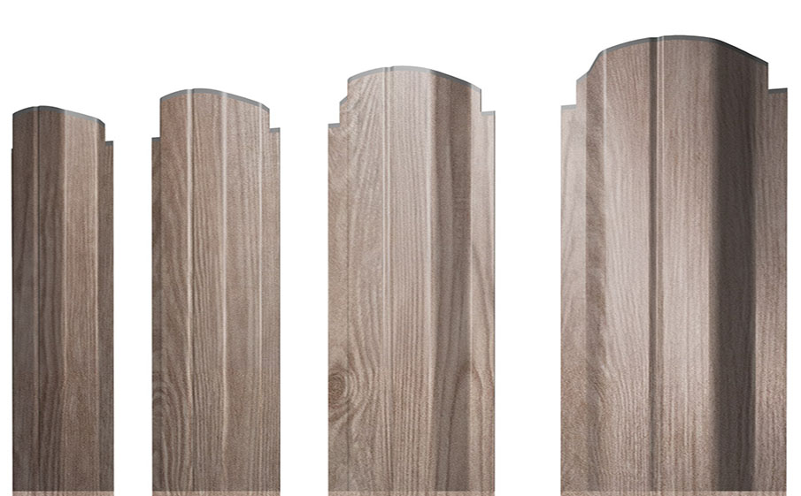 Штакетник П-образный А фигурный Print Elite White Wood