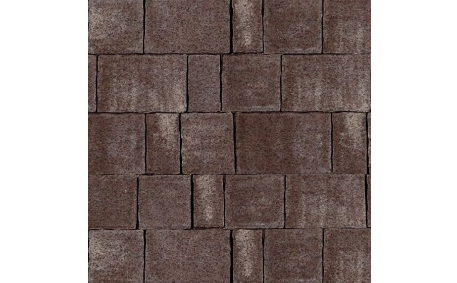 Плитка тротуарная SteinRus Старый город Б.2.Фсм.6, Native, ColorMix Браун, толщина 60 мм