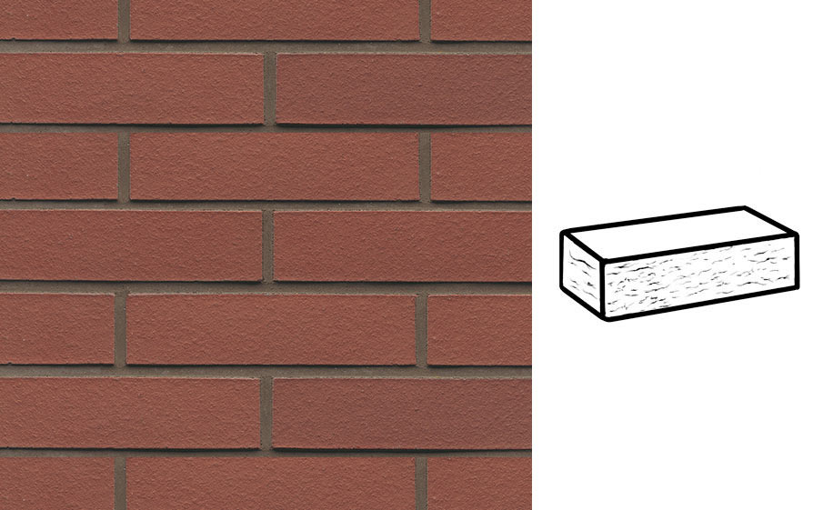 Кирпич клинкерный Muhr 03 Naturrot рустик, 290*90*71 мм