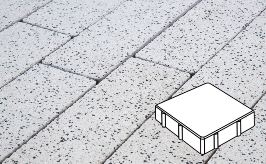 Плитка тротуарная Готика, Granite FINERRO, Квадрат В.2.К.8, Покостовский, 200*200*80 мм
