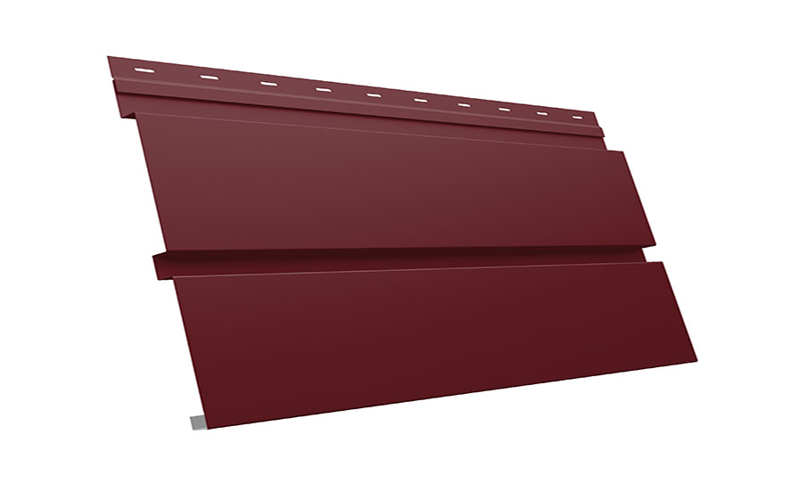 Софит Grand Line металлический Квадро Брус без перфорации 0,5 Satin Matt с пленкой RAL 3005