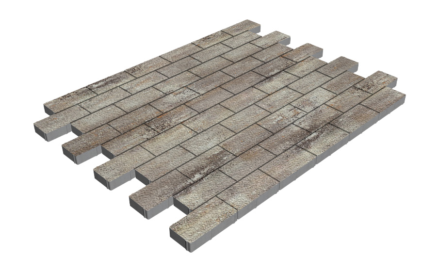 Плитка тротуарная SteinRus Прямоугольник А.6.П.4, Native, Берилл, 200*100*40 мм