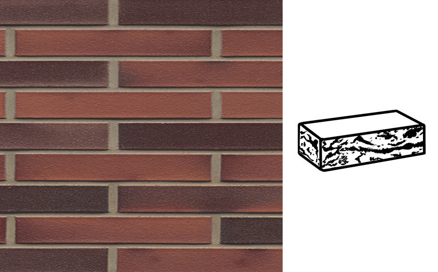 Кирпич клинкерный Muhr 03 EG Rot Edelglanz готик, 290*90*40 мм