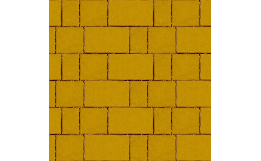 Плитка тротуарная SteinRus Новый город Б.7.Фсм.6, гладкая, желтый, толщина 60 мм