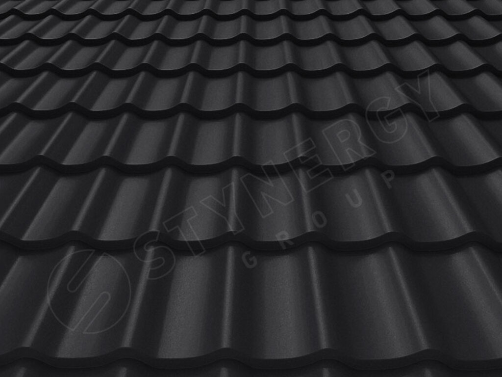 Металлочерепица Stynergy СМ Классик Rooftop Бархат RAL 9005