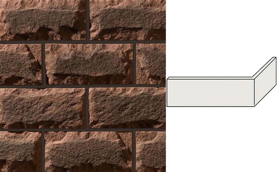 Облицовочный камень Leonardo Stone угловой элемент Турин 176/74*145*30 мм 360