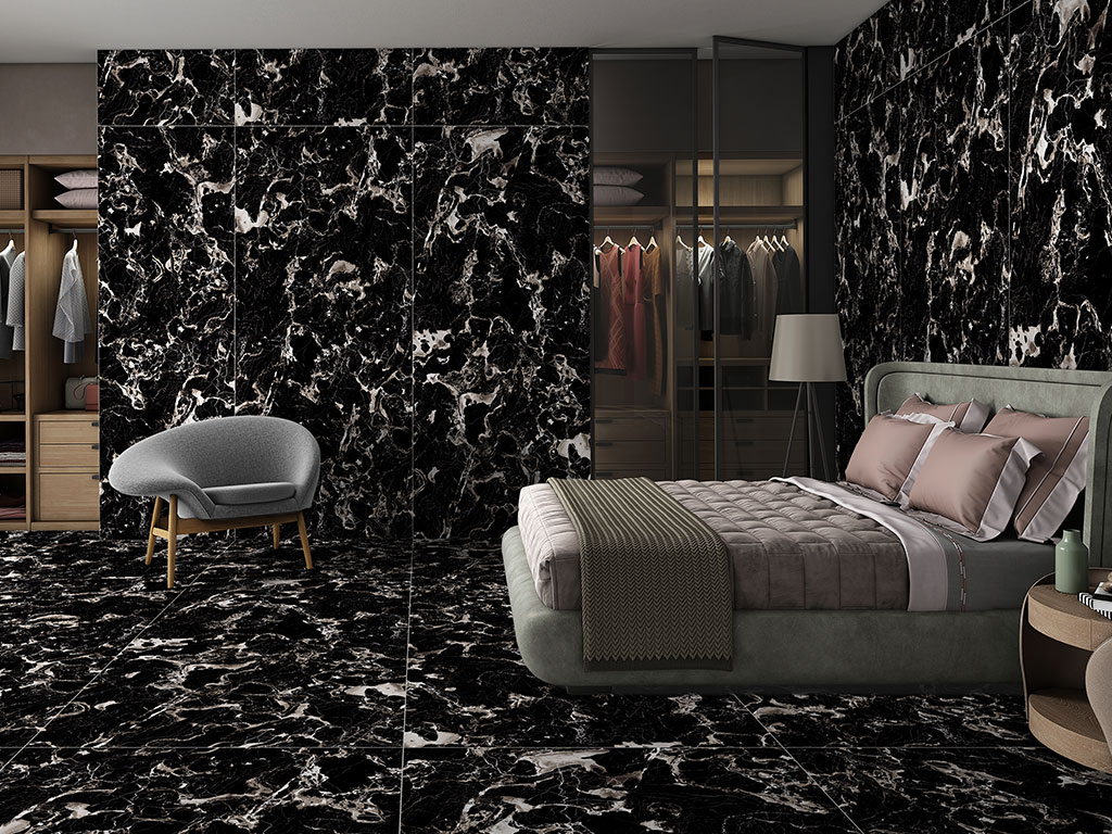 Керамогранит ENNFACE Portoro Black Matt, 2800*1200*6 мм