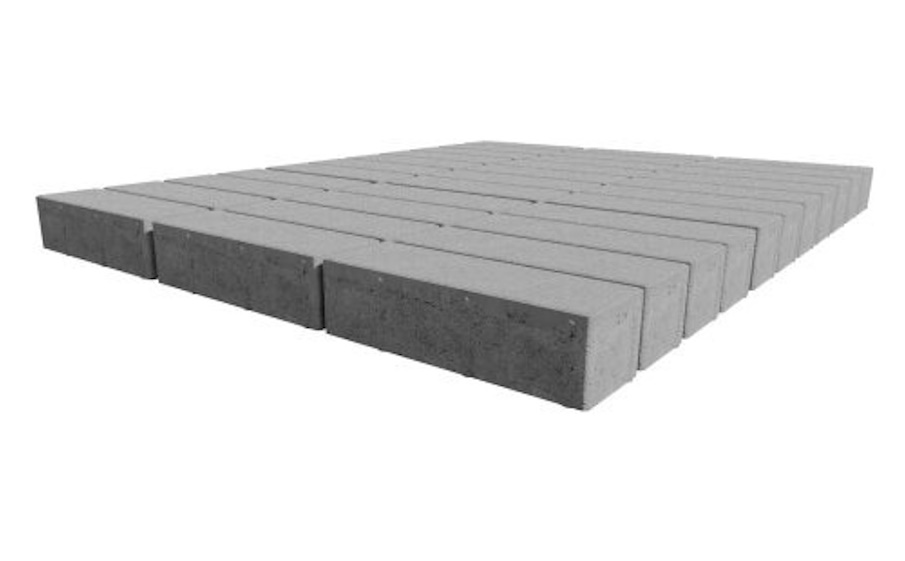 Плитка тротуарная SteinRus Ригель В.4.П.8, Antico, серый, 300*100*80 мм