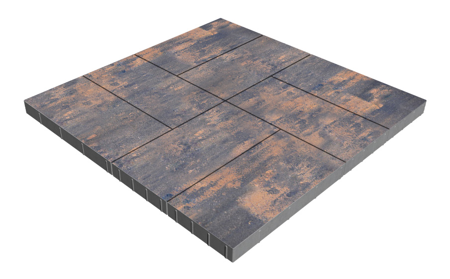 Плитка тротуарная SteinRus Парк Плейс Б.3.П.6, гладкая, Айвори, 600*300*60 мм
