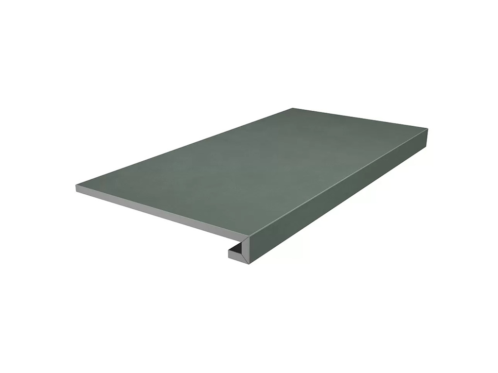 Ступень клееная KERAMA MARAZZI Про Чементо матовая зеленый, 600*330*9 мм