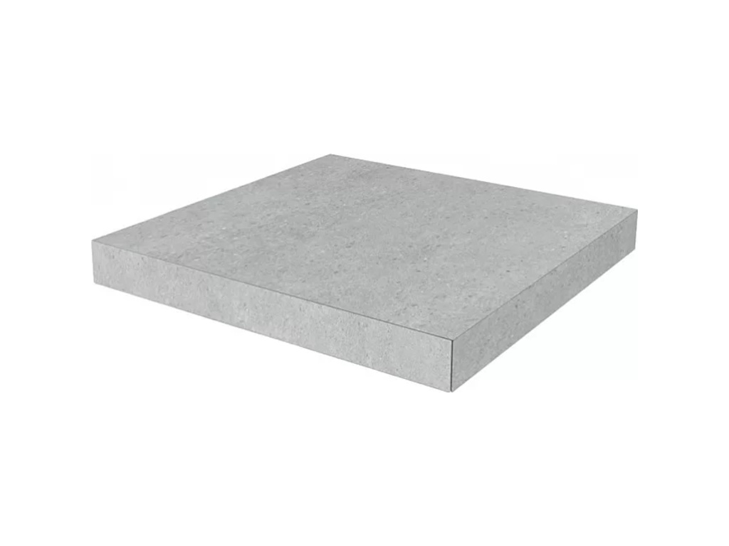 Ступень угловая клееная KERAMA MARAZZI Фондамента пепельный светлый необрезная, 330*330*9 мм