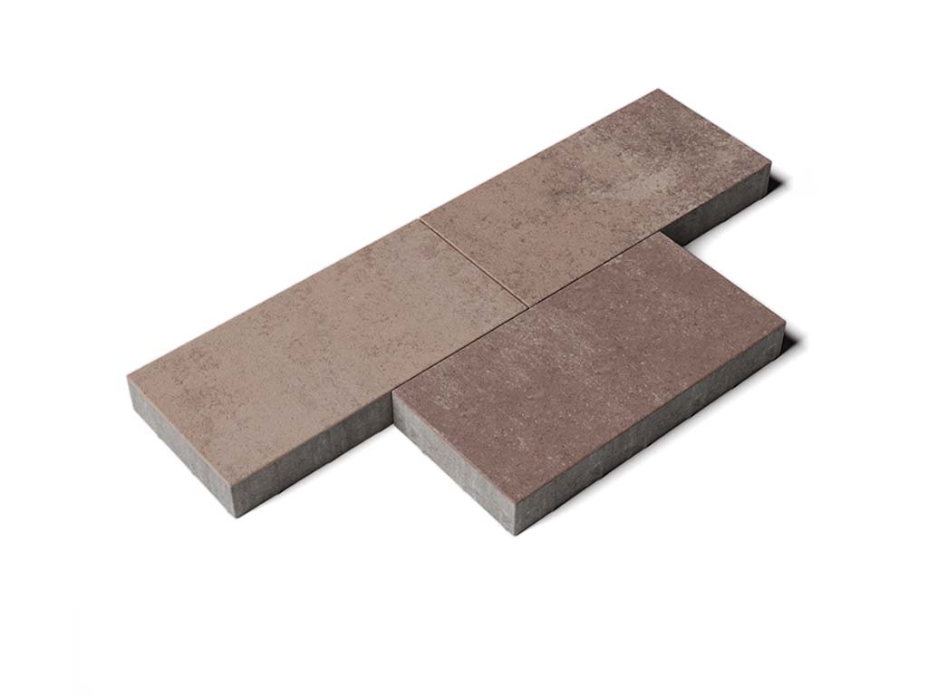 Плитка тротуарная Прямоугольник Б.5.П.8 листопад гладкий хаски, 600*300*80 мм