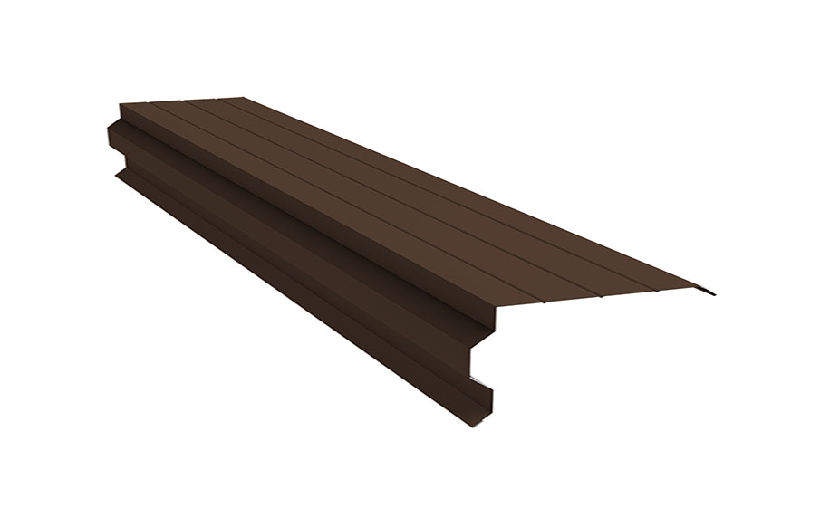 Планка торцевая фигурная 90*110 мм Grand Line Satin Matt RAL 8017, 2 м