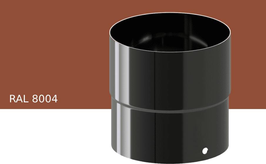 Муфта KROP STAL для системы D 150/100 мм, RAL 8004