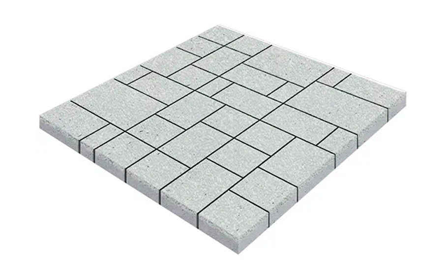 Плитка тротуарная SteinRus Инсбрук Альпен Б.7.Псм.6, Native, белый, толщина 60 мм