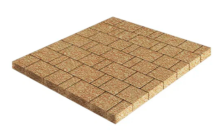 Плитка тротуарная SteinRus Бергамо А.6.Псм.4 Native, песочный, толщина 40 мм