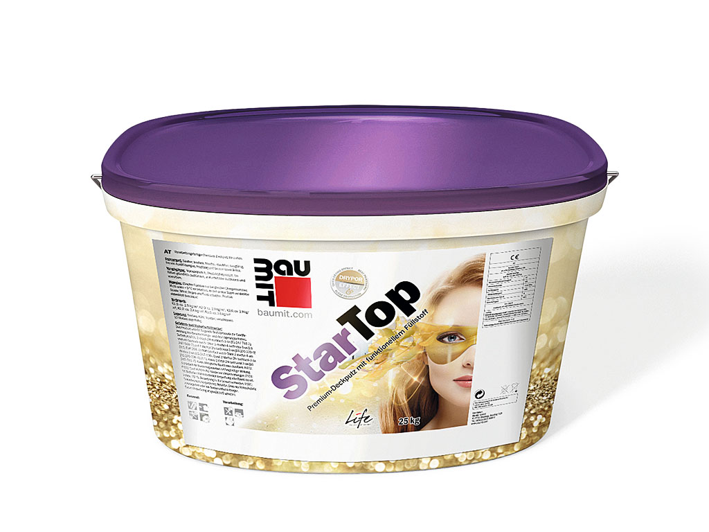 Силиконовая штукатурка Baumit StarTop, шуба 1,5 мм, база, 25 кг