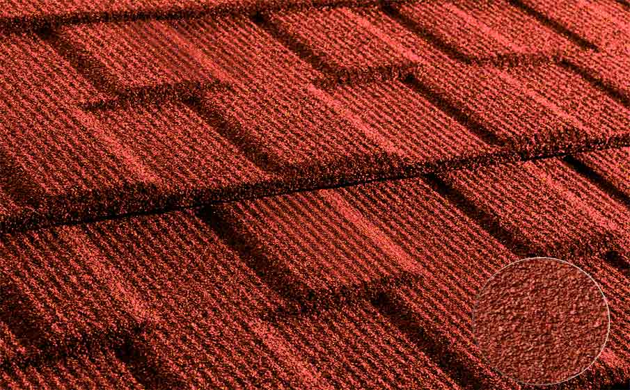 Композитная черепица рядовая Metrotile Viksen Red