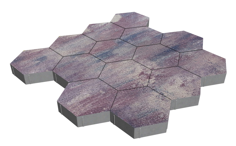 Плитка тротуарная SteinRus Гексаэдр Б.6(М).Ф.8, Native, Каратау, 350*300*80 мм