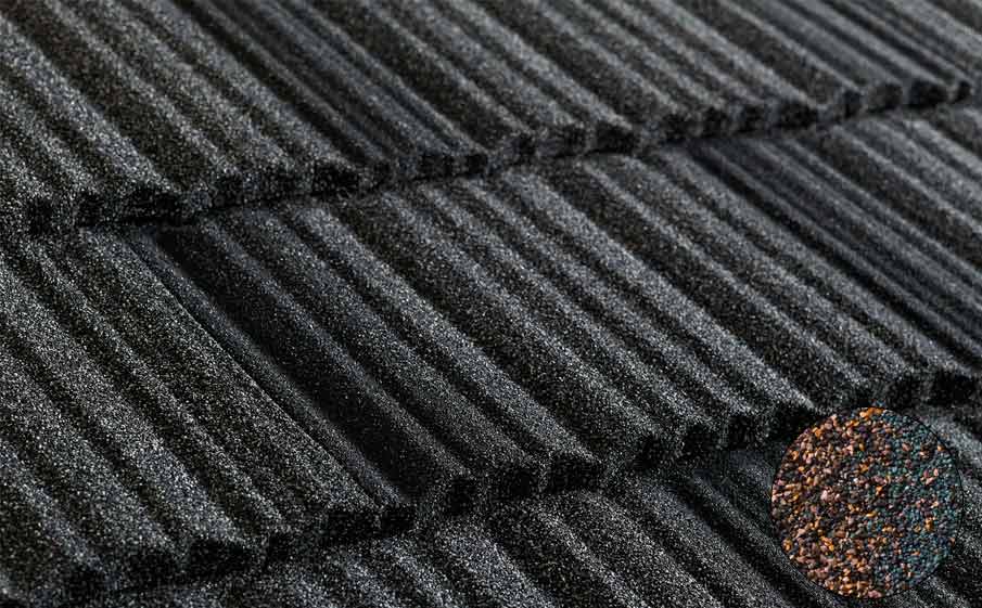 Композитная черепица рядовая Metrotile Shake Coffee grey
