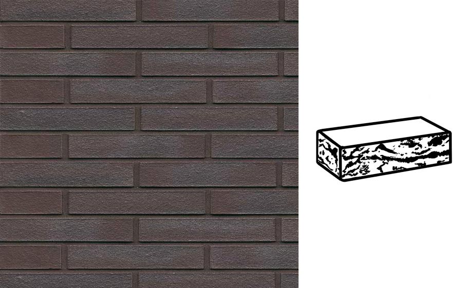 Кирпич клинкерный Muhr 20 Graphitschwarz готик, 240*90*40 мм