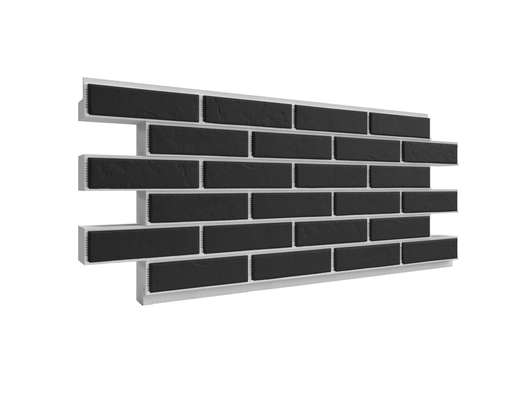 Термопанель ППС с клинкерной плиткой толщиной 12 мм BestPoint Classic Graphite 1145*470*80 мм