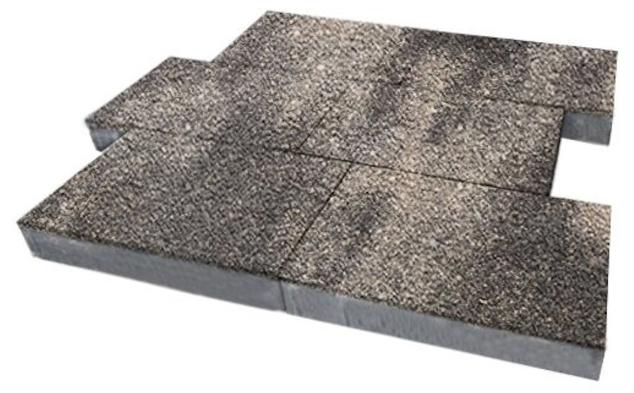 Плитка тротуарная SteinRus Парк Плейс Б.3.П.8 Native, ColorMix Нокс, 600*300*80 мм