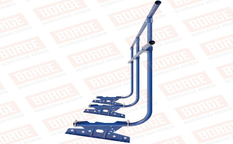 Кровельное ограждение Borge для фальцевой кровли оцинкованное RAL 5005, 300*120 см