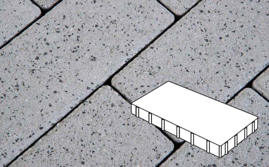 Плитка тротуарная Готика, Granite FERRO, Плита Б.6.П.10, Белла Уайт, 600*300*100 мм