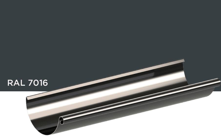 Желоб водосточный KROP STAL для системы D 150/100 мм, RAL 7016, 3 м