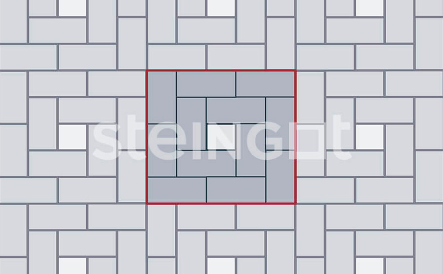 Плитка тротуарная Steingot Моноцвет, Квадрат, темно-коричневый, 100*100*60 мм
