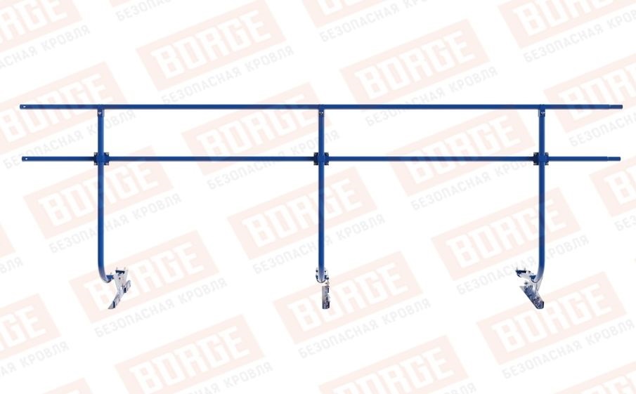 Кровельное ограждение Borge для фальцевой кровли оцинкованное RAL 5005, 300*90 см