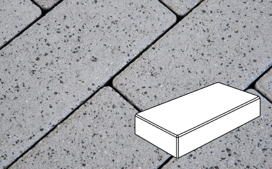 Плитка тротуарная Готика, Granite FERRO, Картано Гранде В.3.П.8 Белла Уайт, 300*200*80 мм