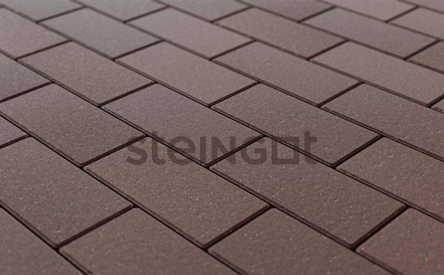 Плитка тротуарная Steingot Моноцвет, Прямоугольник, темно-коричневый, 200*100*40 мм