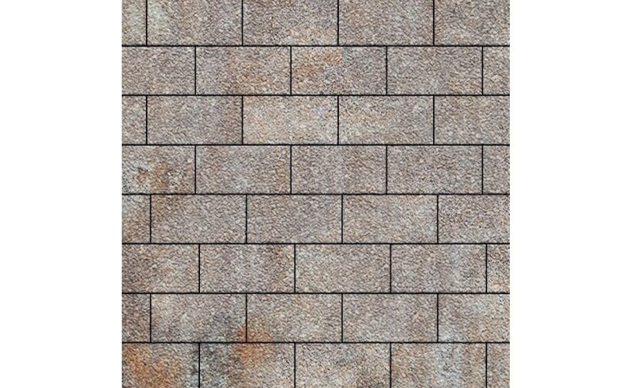 Плитка тротуарная SteinRus Севилья В.8.П.8, Native, ColorMix Берилл, 300*150*80 мм