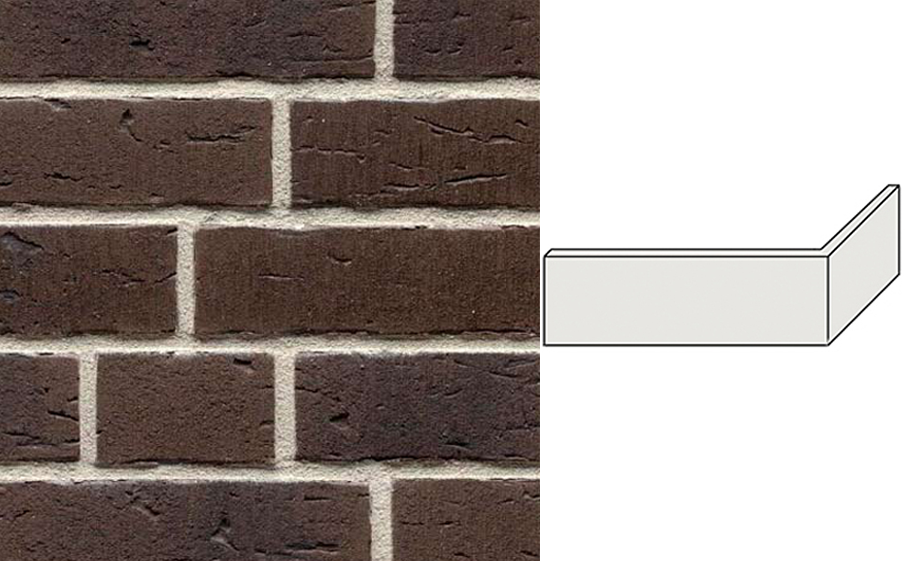 Клинкерная плитка угловая ручной формовки Feldhaus Klinker NF 14 W697 sintra geo 240*71*115*14 мм
