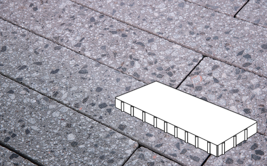 Плитка тротуарная Готика, City Granite FINERRO, Плита Б.9.П.10, Галенит, 900*300*100 мм