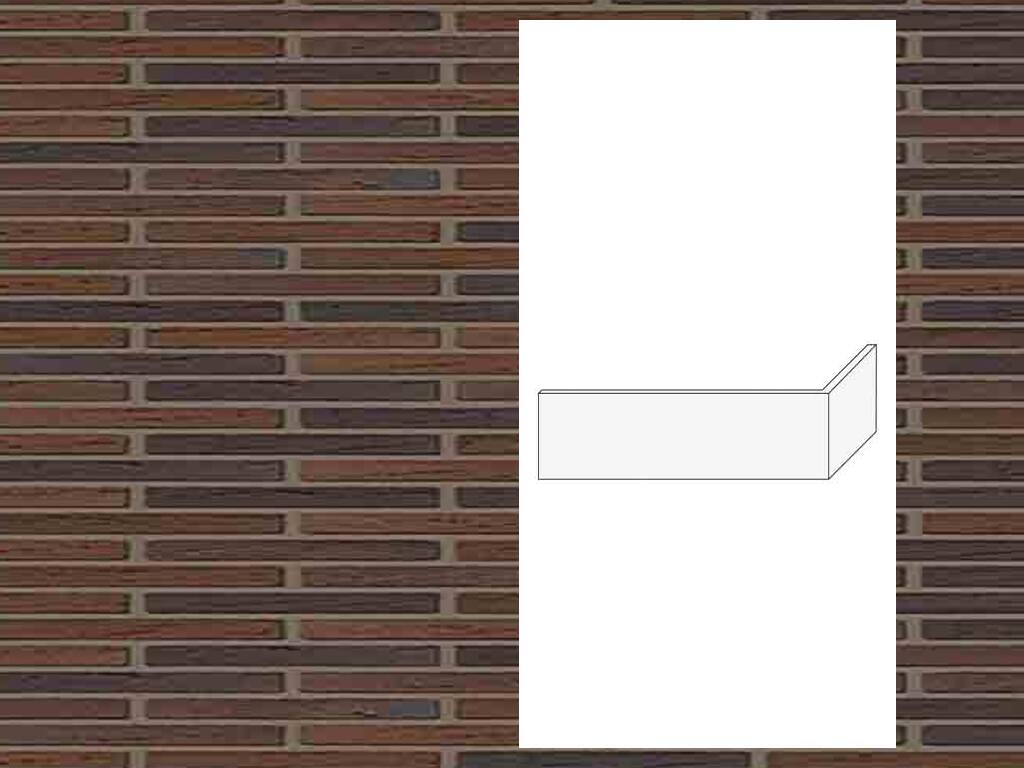 Гибкий кирпич StoCleyer B, угловой элемент 4/4 corner, 71840 коричневый, 400/100*40*4-8 мм 