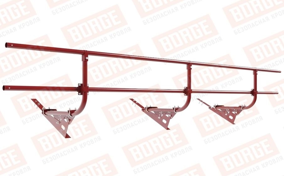 Кровельное ограждение Borge для черепичной кровли оцинкованное RAL 3011, 300*60 см